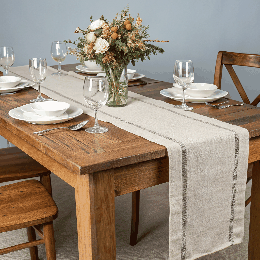 Solid Hardwood 6‑Seater Dining Table Set – Handcrafted Elegance