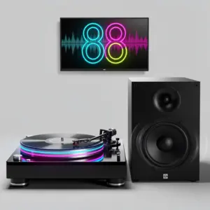 Retro Turntable with Bluetooth Connectivity
