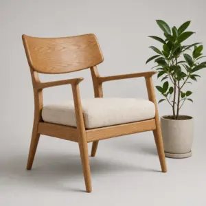 Vintage Hand‑Carved Wooden Rocking Chair